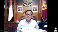 Deputi 7 Badan Intelijen Negara Wawan Hari Purwanto dalam webinar Peran Generasi Milenial dalam Menangkal Paham Radikalisme, Terorisme dan Ekstrimisme yang diselenggarakan Kominfo dengan BEM/DEMA PT Agama Islam Se-Indonesia, Kamis (4/2/2021).