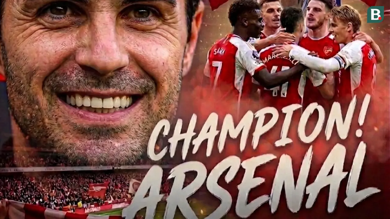 Ilustrasi Arsenal juara Liga Inggris. (Bola.com/AFP/Gemini)