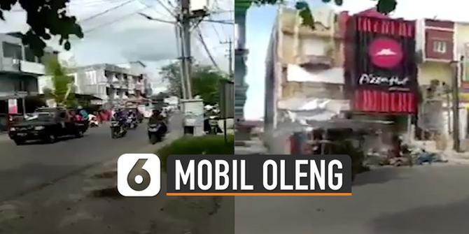 VIDEO: Detik-Detik Mobil Bantuan Pemadam Kebakaran Oleng
