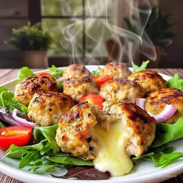 Bola-Bola Daging Ayam Kukus Isi Keju Mozzarella