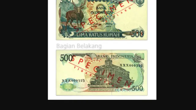 Uang kertas pecahan Rp 500 Tahun Emisi 1987