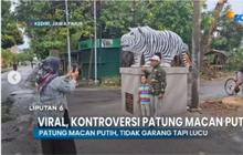 Gagal Seram, Patung Macan Putih di Kediri Malah Jadi Primadona Selfie Warga