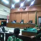 Sidang kasus mutilasi wanita di Kabupaten Musi Banyuasin digelar di Pengadilan Militer I-04 Palembang (Liputan6.com / Nefri Inge)