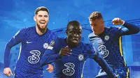 Ilustrasi - Jorginho, Kante, Ross Barkley (Bola.com/Adreanus Titus)