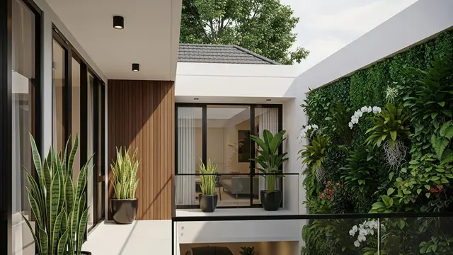 Model Balkon di Atas Garasi Rumah Minimalis