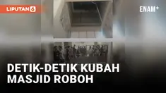 Detik-detik Kubah Masjid di Makassar Roboh