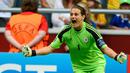 Nadine Angerer menjadi satu-satunya kiper yang pernah terpilih sebagai Pesepakbola Wanita Terbaik Dunia FIFA. Angerer mempersembahkan dua gelar juara Piala Dunia Wanita dan lima gelar juara Piala Eropa Wanita untuk Timnas Jerman. (AFP/Jonathan Nackstrand)
