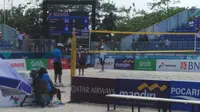 Pertandingan voli putra Indonesia di Asian Games (Liputan6.com/Luthfie Febrianto)