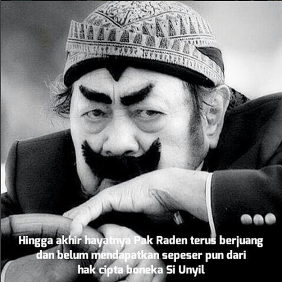 Pak Raden meninggal, meme duka cita bertebaran di dunia maya