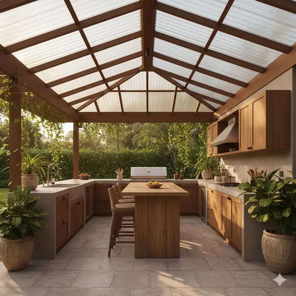9 Dapur Outdoor Sederhana tapi Berkelas, Cocok untuk Rumah di Daerah Panas
