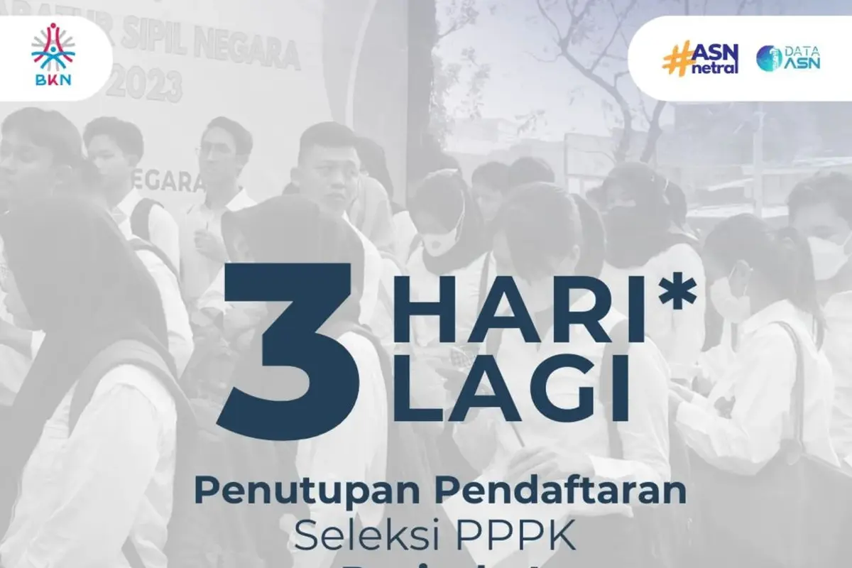 Unggahan instagram resmi BKN di @bkngoidofficial yang menginformasikan batas akhir pendaftaran PPPK 2024.