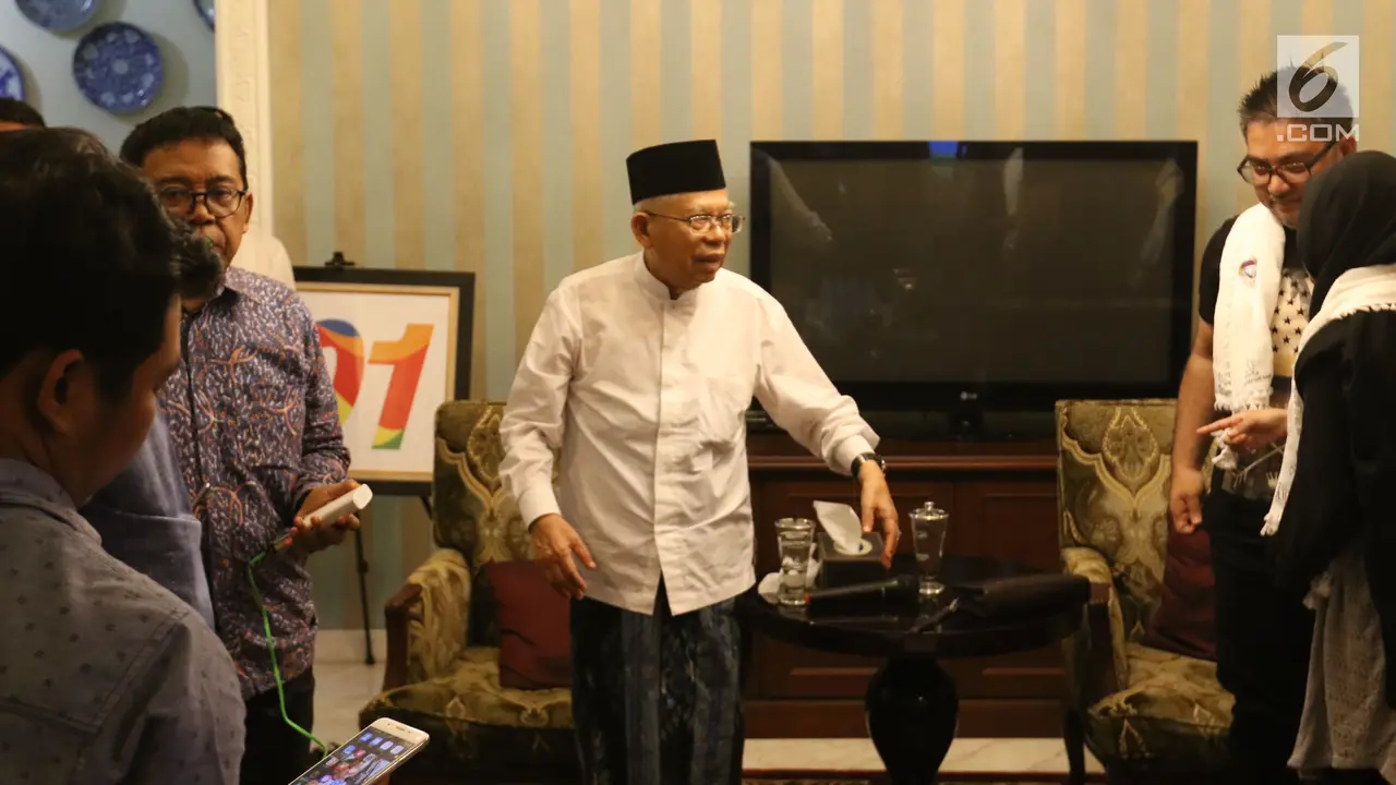 Jelang Debat, Ma'ruf Amin Terima Kunjungan Penyanyi Religi