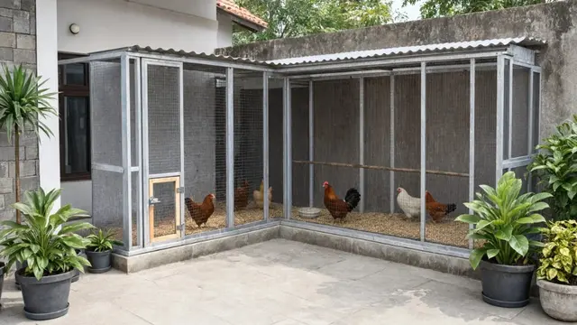 Desain Kandang Ayam di Pekarangan Sempit yang Tidak Bau dan Tetap Rapi (AI Generated)
