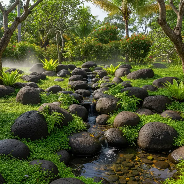 Ide Kebun dengan Saluran Air Hujan