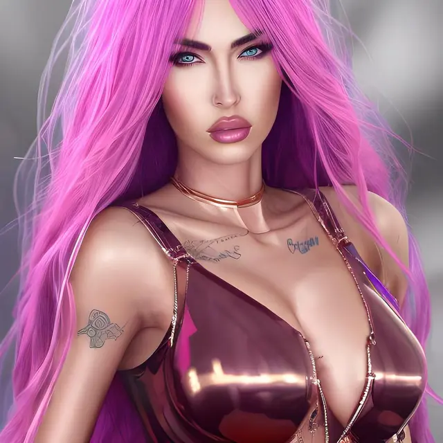 Megan Fox menggunakan Lensa AI