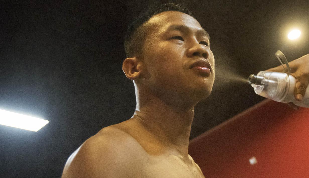 Pertarungan melawan Kato akan menjadi bagian penting dalam langkah Daud selanjutnya untuk menjadi juara dunia WBO. (Bola.com/Vitalis Yogi Trisna)