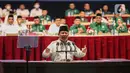 Ketua Umum Partai Gerindra Prabowo Subianto (bawah) menyampaikan pidato kebangsaan saat deklarasi koalisi antara Partai Gerindra dan Partai Kebangkitan Bangsa (PKB) dalam Rapimnas Gerindra di SICC, Sentul, Kabupaten Bogor, Jawa Barat, Sabtu (13/8/2022). Partai Gerindra dan PKB secara resmi menyatakan berkoalisi untuk pemilu 2024. (Liputan6.com/Faizal Fanani)