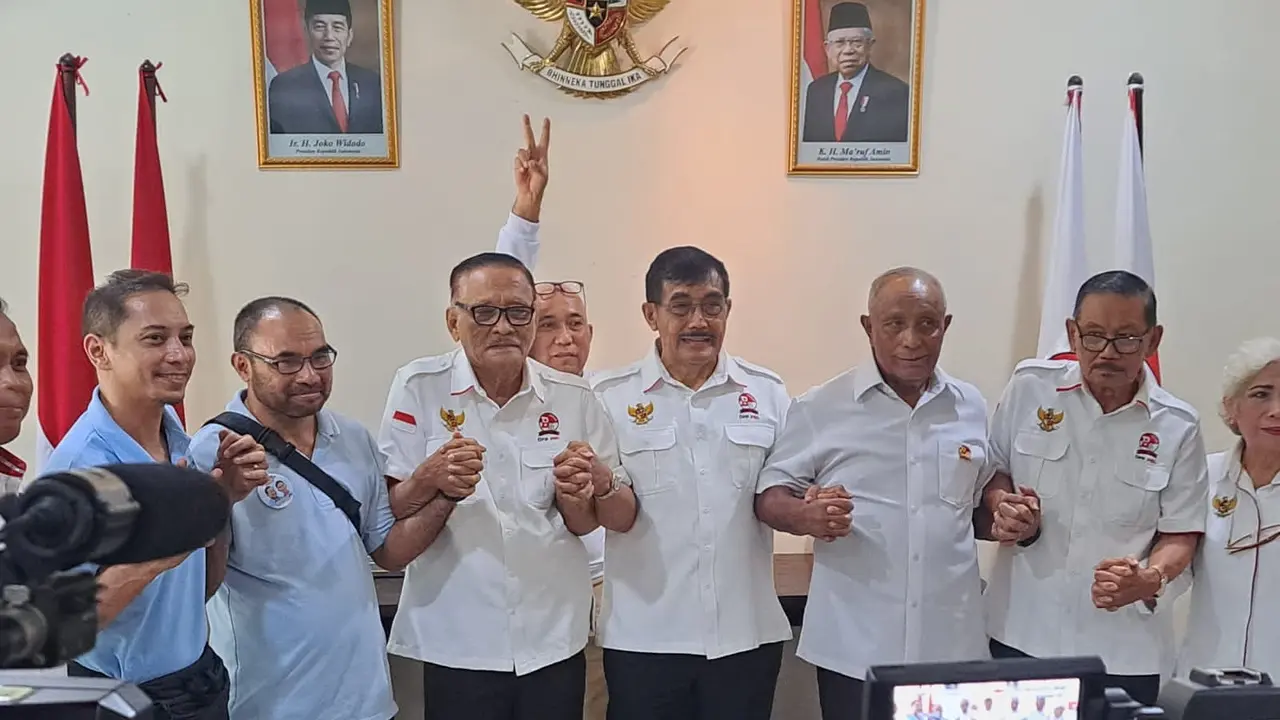 Relawan Bravo 5 mendeklarasikan dukungan terhadap pasangan capres dan cawapres Prabowo-Gibran pada Pilpres 2024