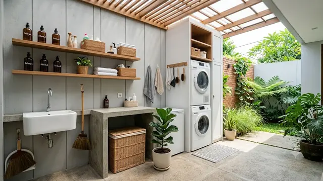 Area Laundry Outdoor yang Bikin Rumah Terasa Lebih Luas