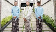 Kiri ke kanan: Ivar Jenner, Justin Hubner, dan Mees Hilgers tampil gagah pakai beskap Jawa. (Foto: Dok Instagram Justin Hubner)