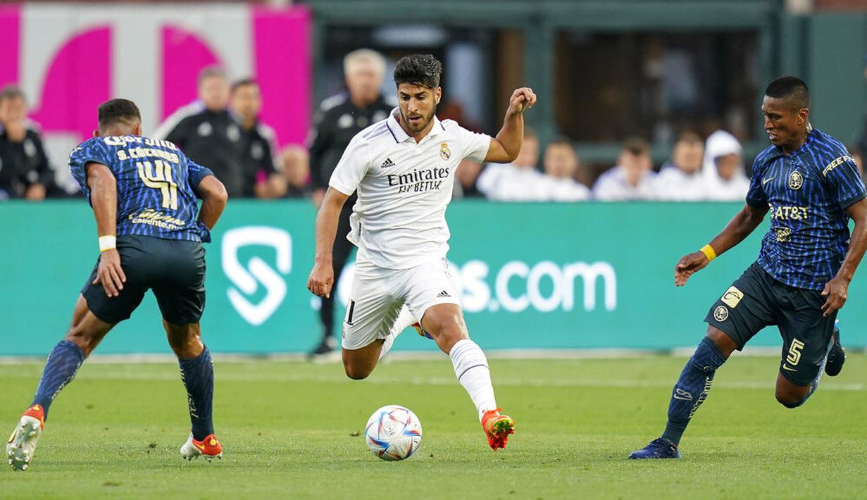 Los Blancos menguasai jalannya pertandingan dengan perolehan 54 persen sedangkan Club America mencatatkan 46 persen penguasaan. (AP/Godofredo A. Vásquez)