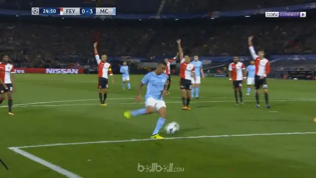 VIDEO: Highlights Liga Champions, Feyenoord Vs Manchester City 0-4