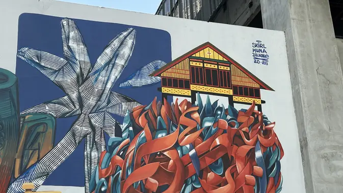 Bagian Kanan Atas Mural Kolaborasi Kamis (30/7/2026) (Dok: Liputan6/Nasywa Fakhirah)