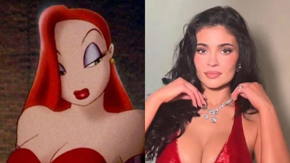 Kylie Jenner Tampil Seksi ala Jessica Rabbit Dibalut Gaun Merah Glittery saat Dampingi Timothée Chalamet di Oscars Awards 2026