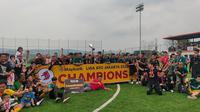 Kalibata FC berhasil menjuarai Maybank Liga Ayo 2 Jakarta 2022 setelah mengalahkan Centro FC pada babak Grand Final. (Bola.net/Fitri Apriyani)