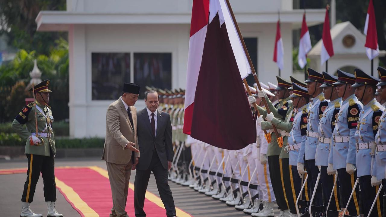FOTO: Menhan Sjafrie Terima Kunjungan Menhan Qatar Bahas Kerja Sama Pertahanan