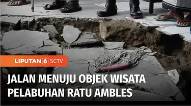 Pergerakan tanah di Kabupaten Sukabumi, Jawa Barat, terus meluas. Kali ini mengakibatkan jalan menuju obyek wisata Pelabuhan Ratu ambles, sehingga membahayakan pengendara.