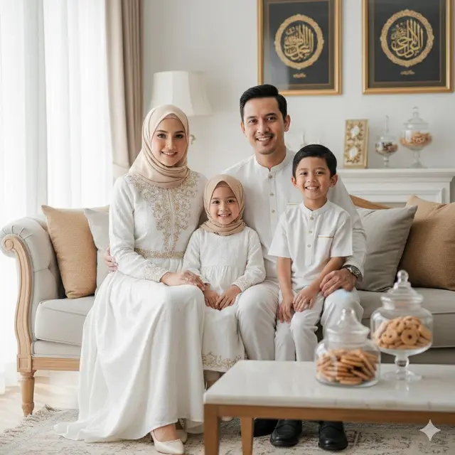 Ide Baju Lebaran Couple Satu Keluarga
