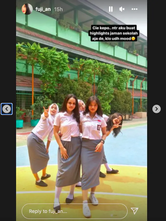 Fuji Bagikan Potret Lawas Saat Masih Sekolah