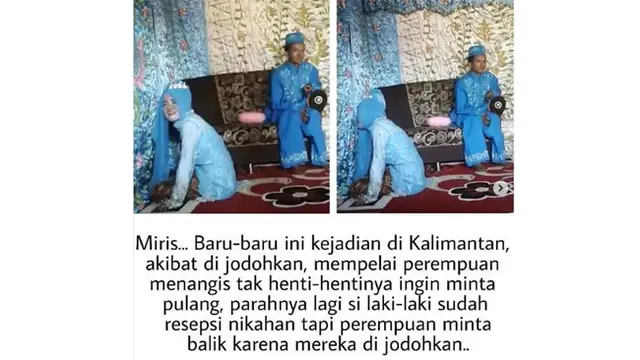 Menolak Dijodohkan, Gadis Ini Menangis Histeris Saat Resepsi Pernikahan