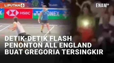 Sebuah insiden terjadi saat Gregoria Mariska berlaga di rubber game perempat final All England 2024 (15/3/2024). Seorang penonton terekam menyalakan flash menjelang penghujung laga. Protes Gregoria dianulir wasit hingga membuatnya menangis usai tersi...