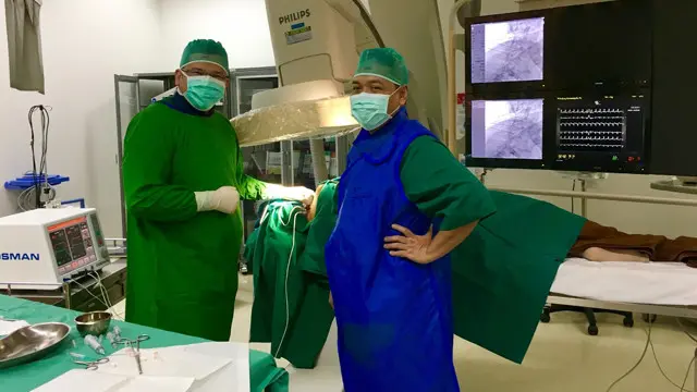 Tindakan Neurolysis Ablation dilakukan di ruangan Cathlab