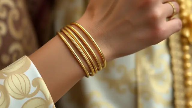 Gelang Keroncong Emas Kuning Klasik