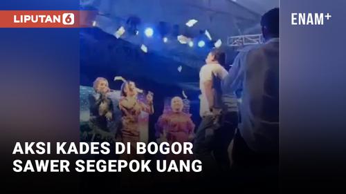 VIDEO: Viral! Kades di Bogor Sawer Segepok Uang ke Biduan Dangdut