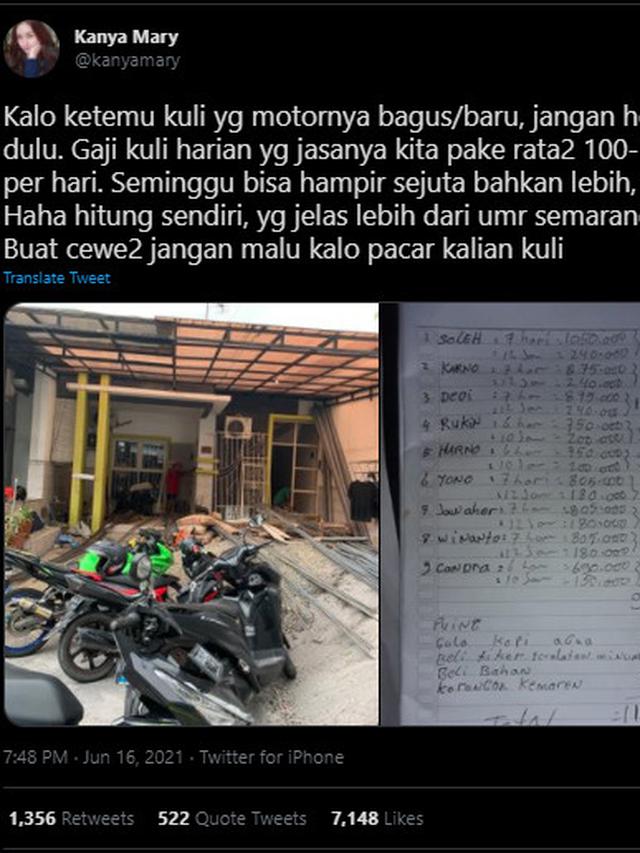 Viral Rincian Gaji Kuli Bangunan Bisa Capai Jutaan dalam Seminggu, Curi Perhatian