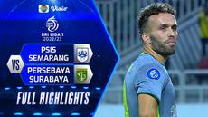 Berita video highlights BRI Liga 1, pertandingan antara Persebaya Surabaya melawan PSIS Semarang di Stadion Jatidiri, Semarang, Selasa (29/3/2023).