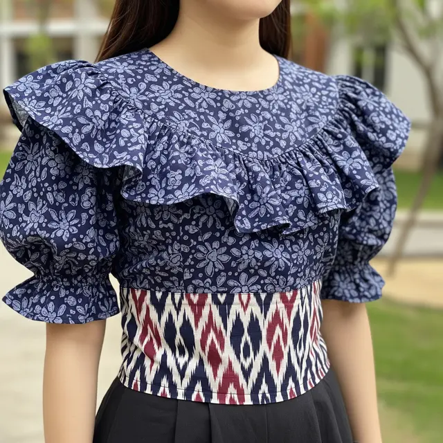 9 Baju Batik Wanita Lengan Puff Glamor, Tren Fashion Memukau