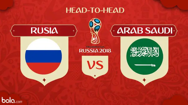 Piala Dunia 2018 dibuka dengan laga pertandingan antara Rusia melawan Arab Saudi. Siapa yang akan menang?