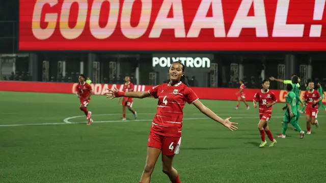 Selebrasi Garuda Pertiwi saat membuka Srikandi Merdeka Cup 2026
