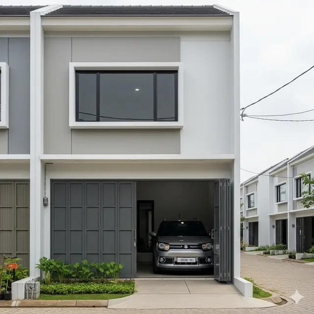10 Desain Rumah Sempit Ada Garasi Mobil Kecil, Solusi Lahan Terbatas