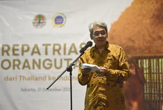 Direktur Jenderal Konservasi Sumber Daya Alam dan Ekosistem (KSDAE), Kementerian Lingkungan Hidup dan Kehutanan (KLHK) Satyawan Pudyatmoko. (dok. Biro Humas KLHK)