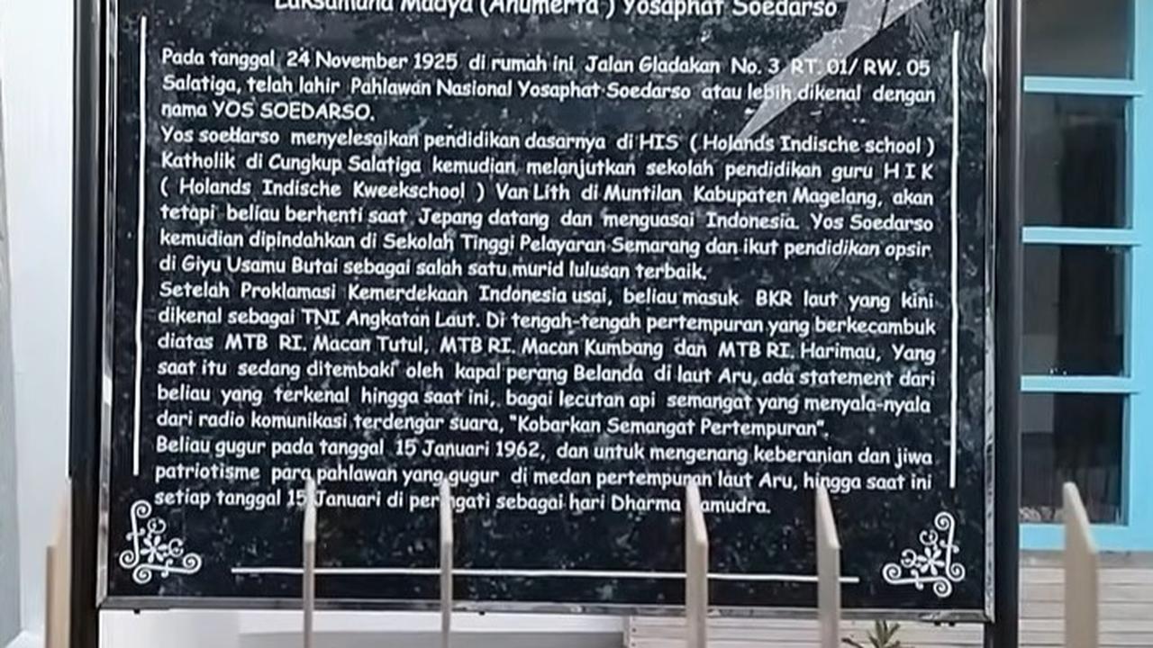 Rumah Masa Kecil Yos Soedarso