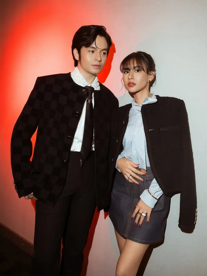 Gaya Serasi Angga Yunanda dan Shenina Cinnamon Kompak dalam Blazer Louis Vuitton di Premiere Film Dopamin