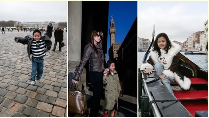 [Bintang] Krisdayanti dan Aurel serta Azriel