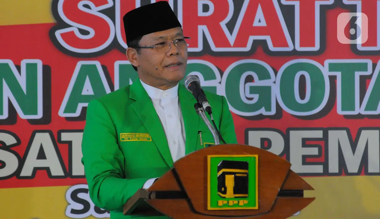 Mardiono meminta kepada para kadernya bekerja keras untuk memenangkan PPP dalam pemilu 2024 mendatang.  (merdeka.com/Imam Buhori)