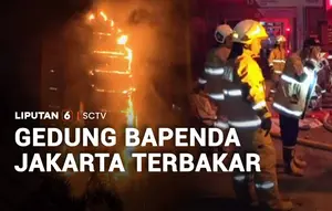 Gedung Bapenda Jakarta Terbakar